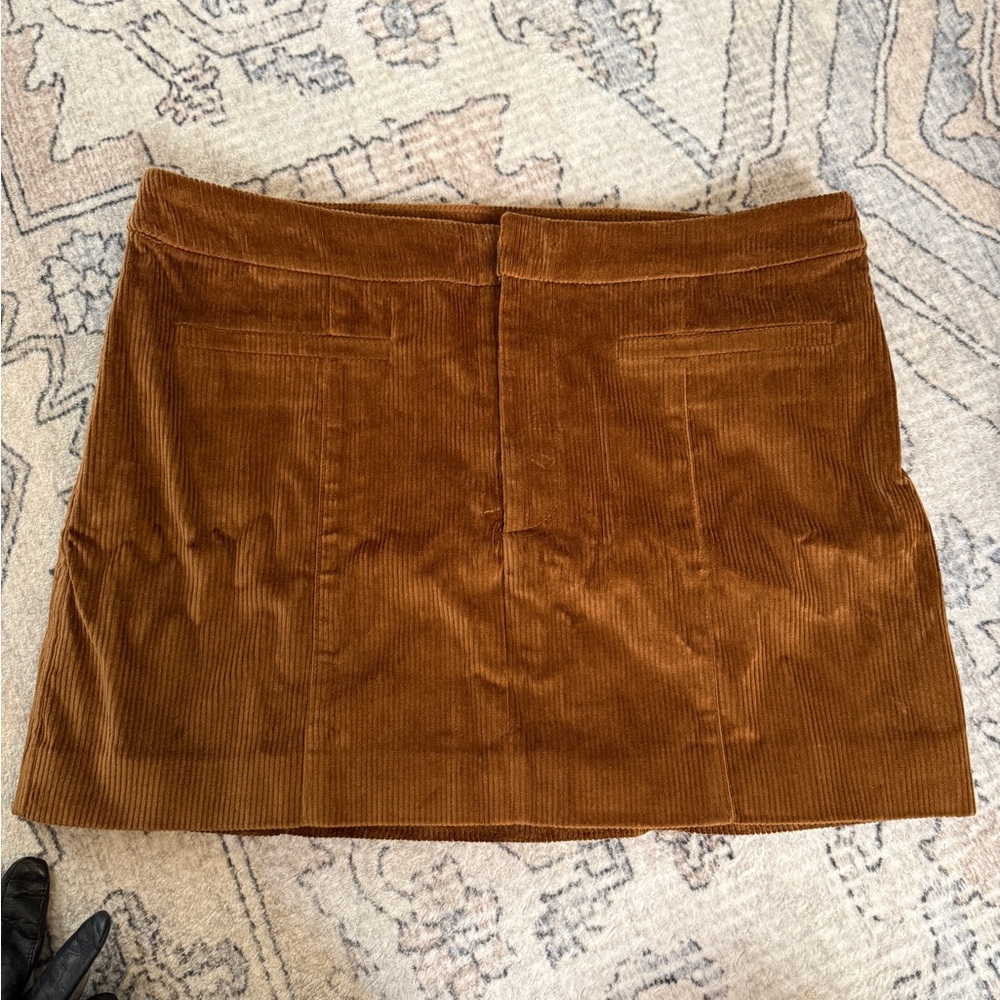 Astr Tan Corduroy Mini Skirt